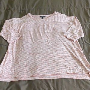 Mid sleeve striped shirt